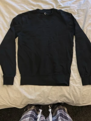 Svart sweatshirt från Cubus - En stilren svart sweatshirt från Cubus med rund halsringning och ribbade muddar vid ärmslut och nederkant. Tröjan är enkel och clean utan tryck, perfekt för en avslappnad look. Tillverkad i mjukt bomullsmaterial.