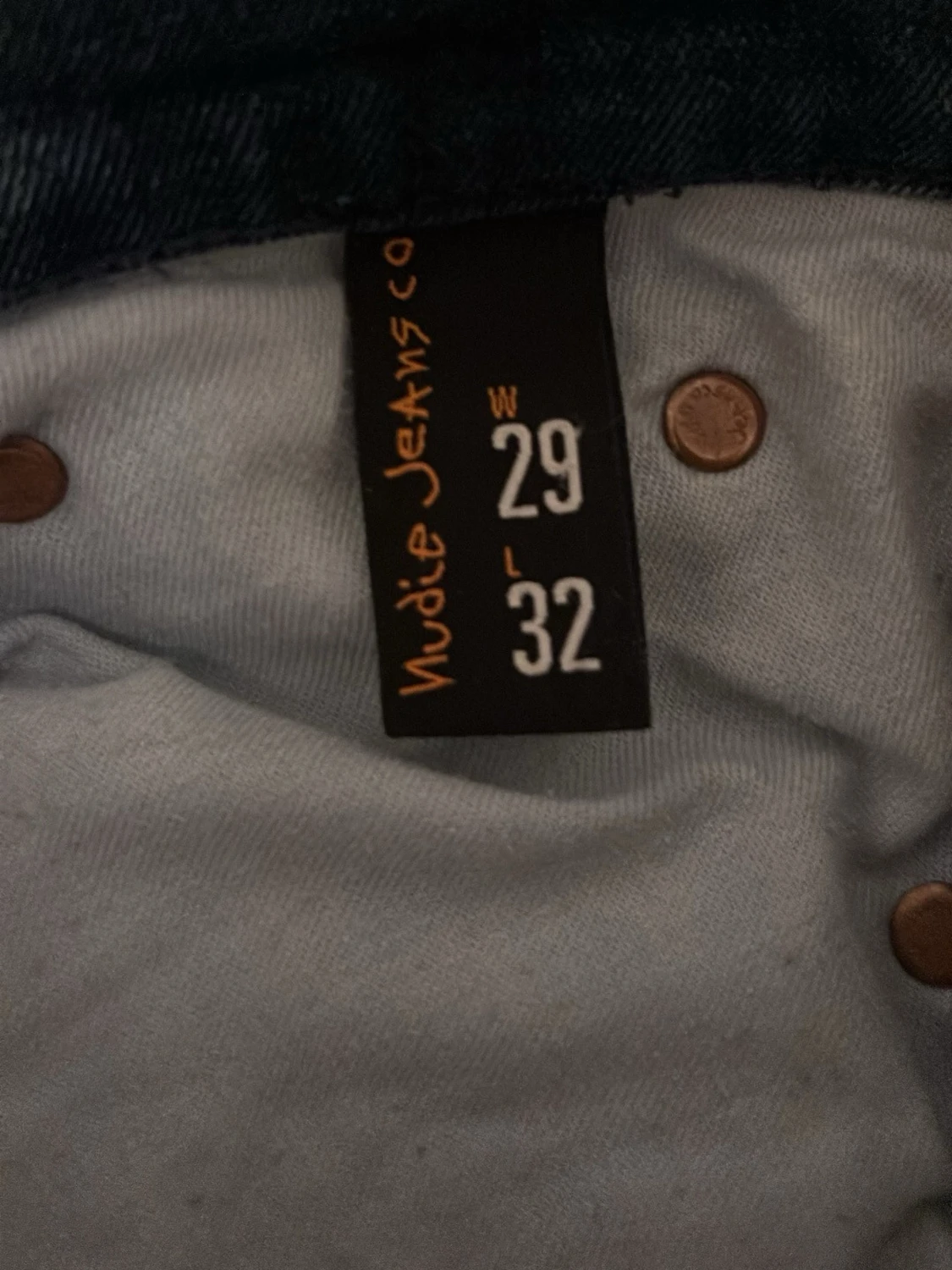 Blå slim fit jeans med låg gren - 4