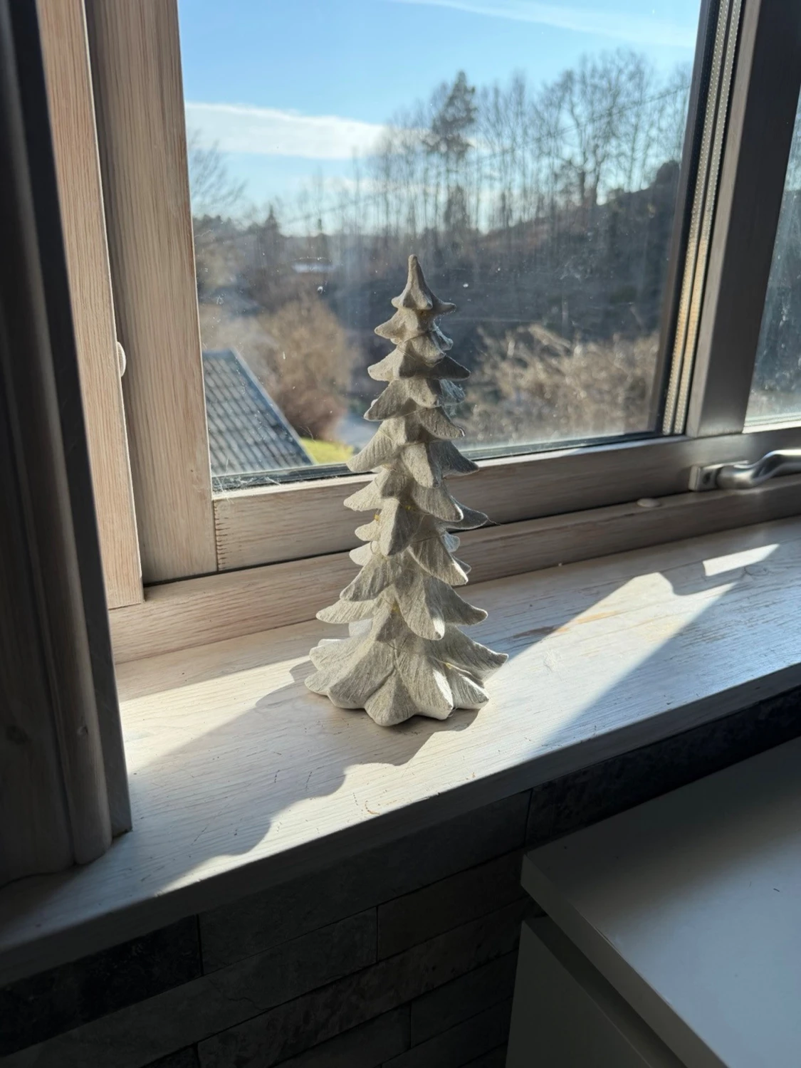 Vit dekorationsgran med LED-ljus - 3