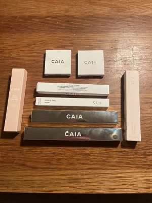 CAIA sminkprodukter mix - Säljer olika oöppnade sminkprodukter från CAIA🩷 Du får en ögonskuggsprimer, en läppprimer, två borstar, två ögonskuggor, en ögonpenna (eyeliner och ögonskugga i en) och en ”super sleek gel” för slick backs, 