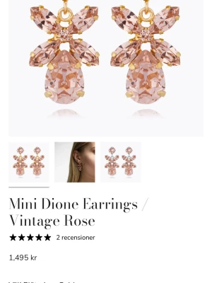 Carolina Svedbom Mini Dione örhängen  - Skit snygga festörhängen i guld och färgen vintage rose🩷🩷Inga tecken på användning