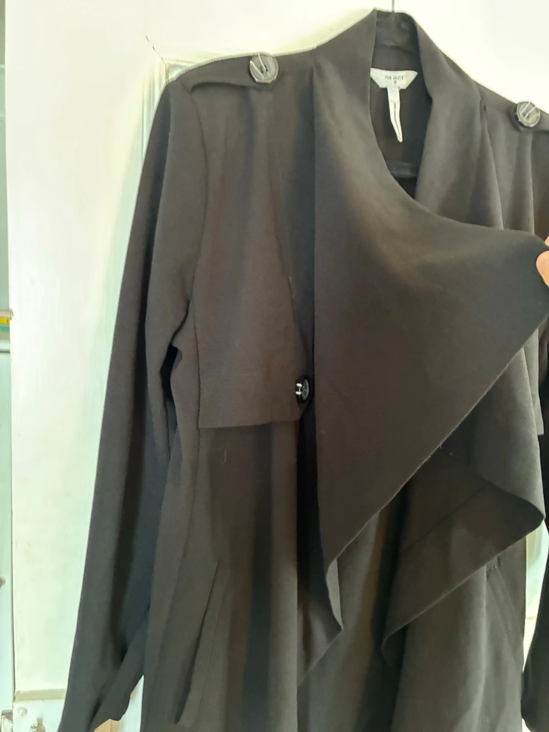 Svart trenchcoat med knytskärp OBJECT - 4