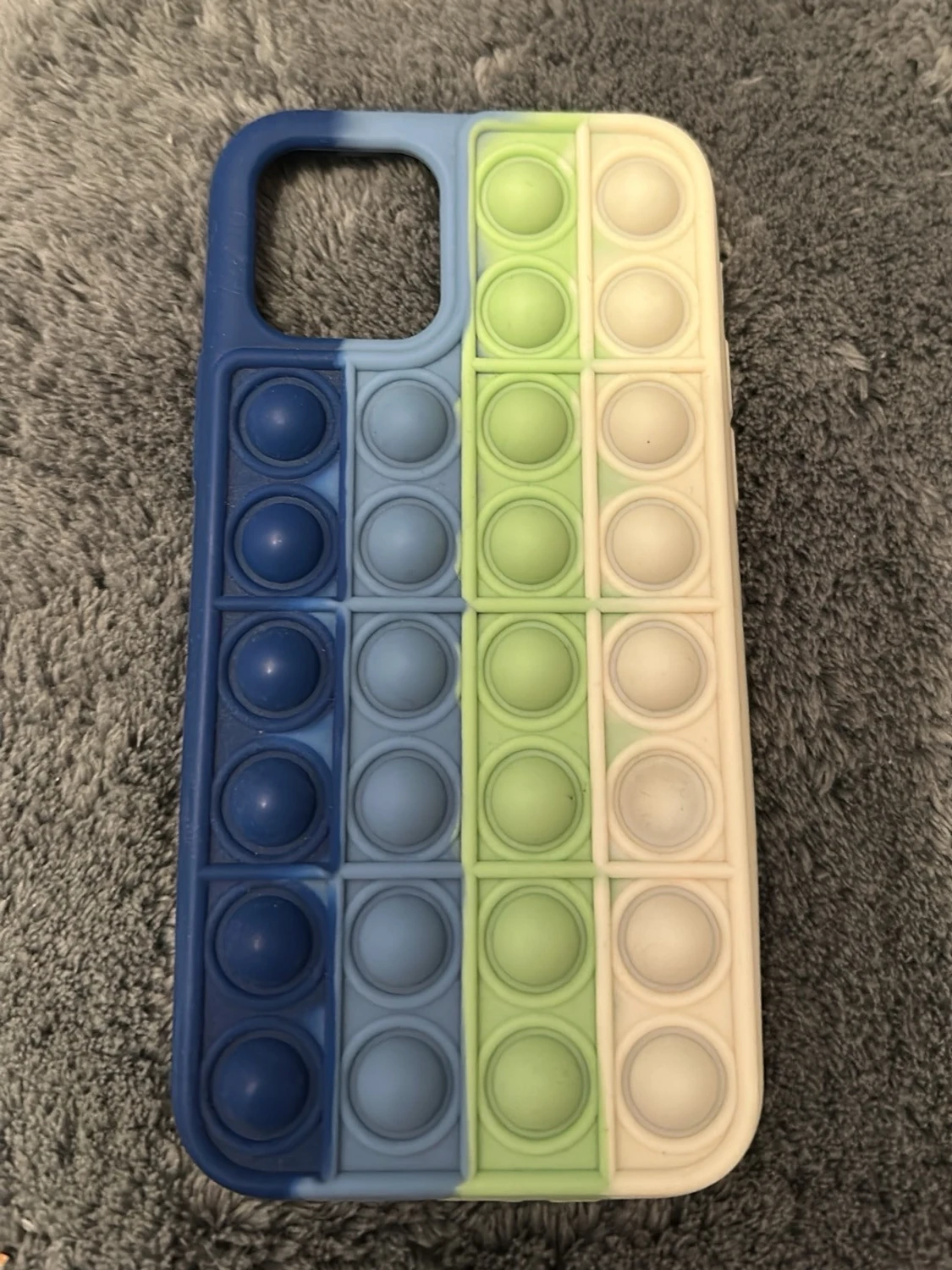  iPhone11 Pop it mobilskal blå grön vit