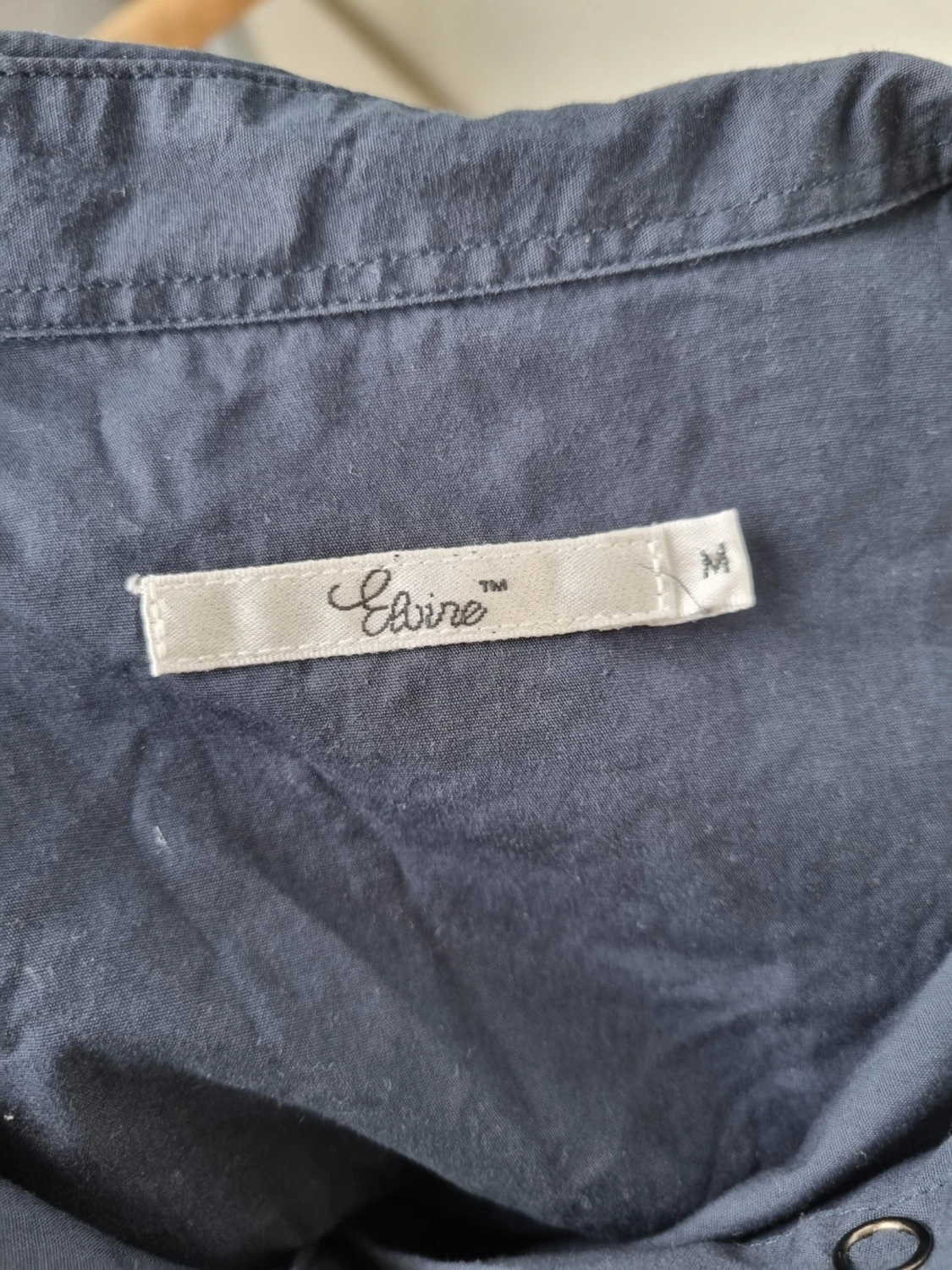 Marinblå kortärmad midikläning - 2