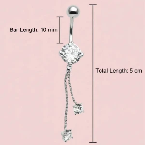 ✨ NY! Högkvalitativ navelpiercing med hänge (Kirurgiskt stål 316L)  - ✨ NYTT oanvänt smycke i kirurgiskt stål! 🌸 Hållbart & Rostfritt: Slitstarkt 316L-stål som inte oxiderar eller rostar av fukt. 🌸 Säkert: Industristandard, skonsamt för läkta piercingar.  🛍️ 30 % BUNDLE-RABATT! Köp fler artiklar från min shop och få 30 % på allt! ✨ 📦 Frakt: Endast spårbart via Plick SafePay för vår trygghet.