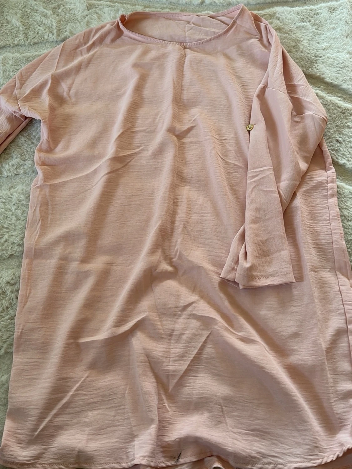 Ljusrosa långärmad klänning