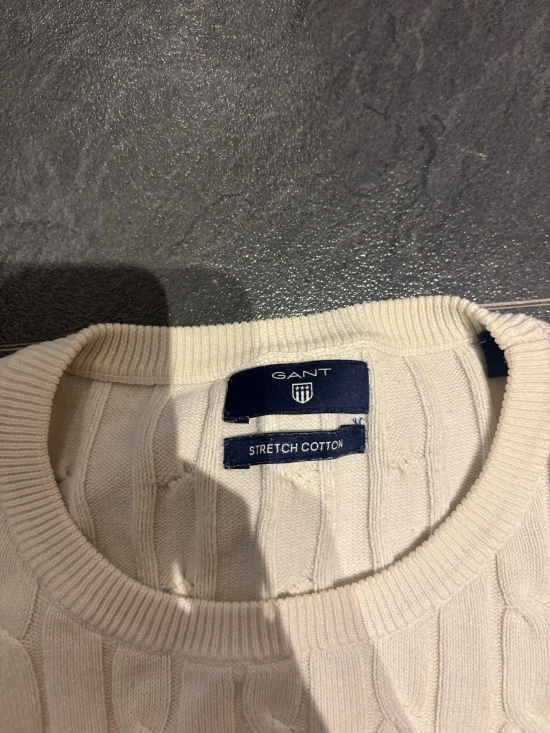 Vit stickad tröja från Gant - 3