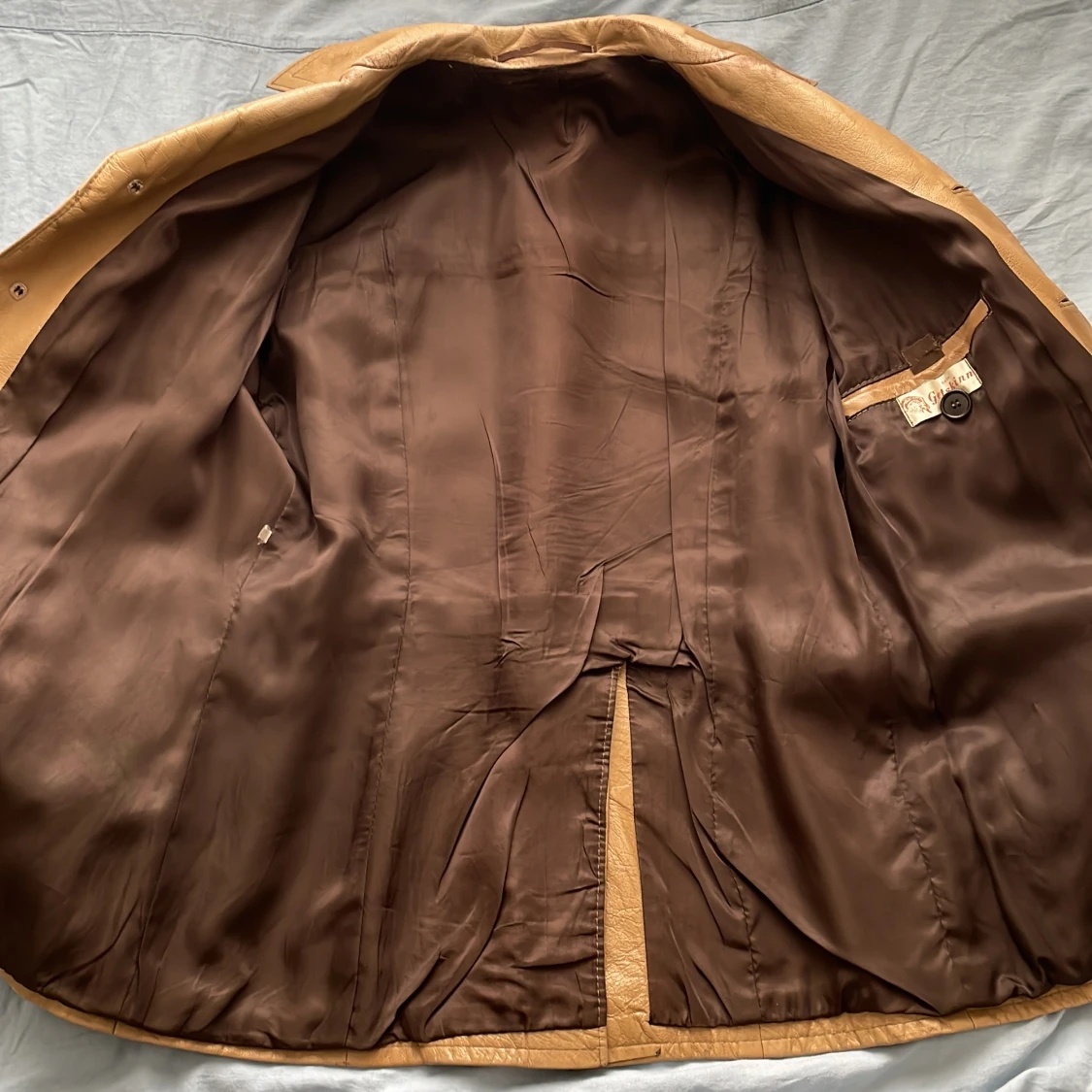 Vintage Beige skinnjacka 70-tal - 1