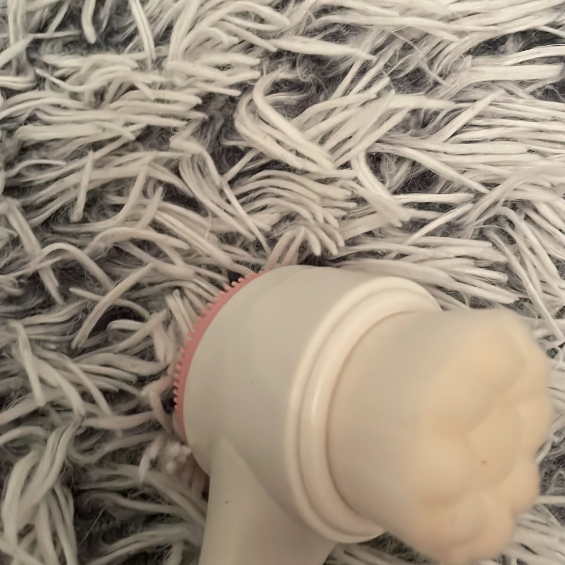 Dubbelverkande sminkborste vit/rosa - 2