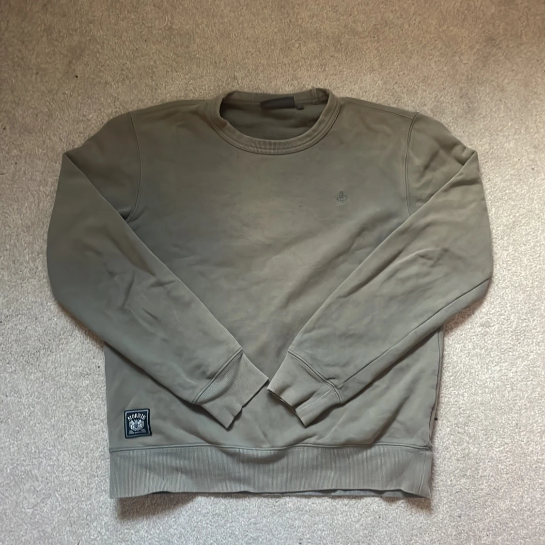 Olivgrön sweatshirt från Morris XS