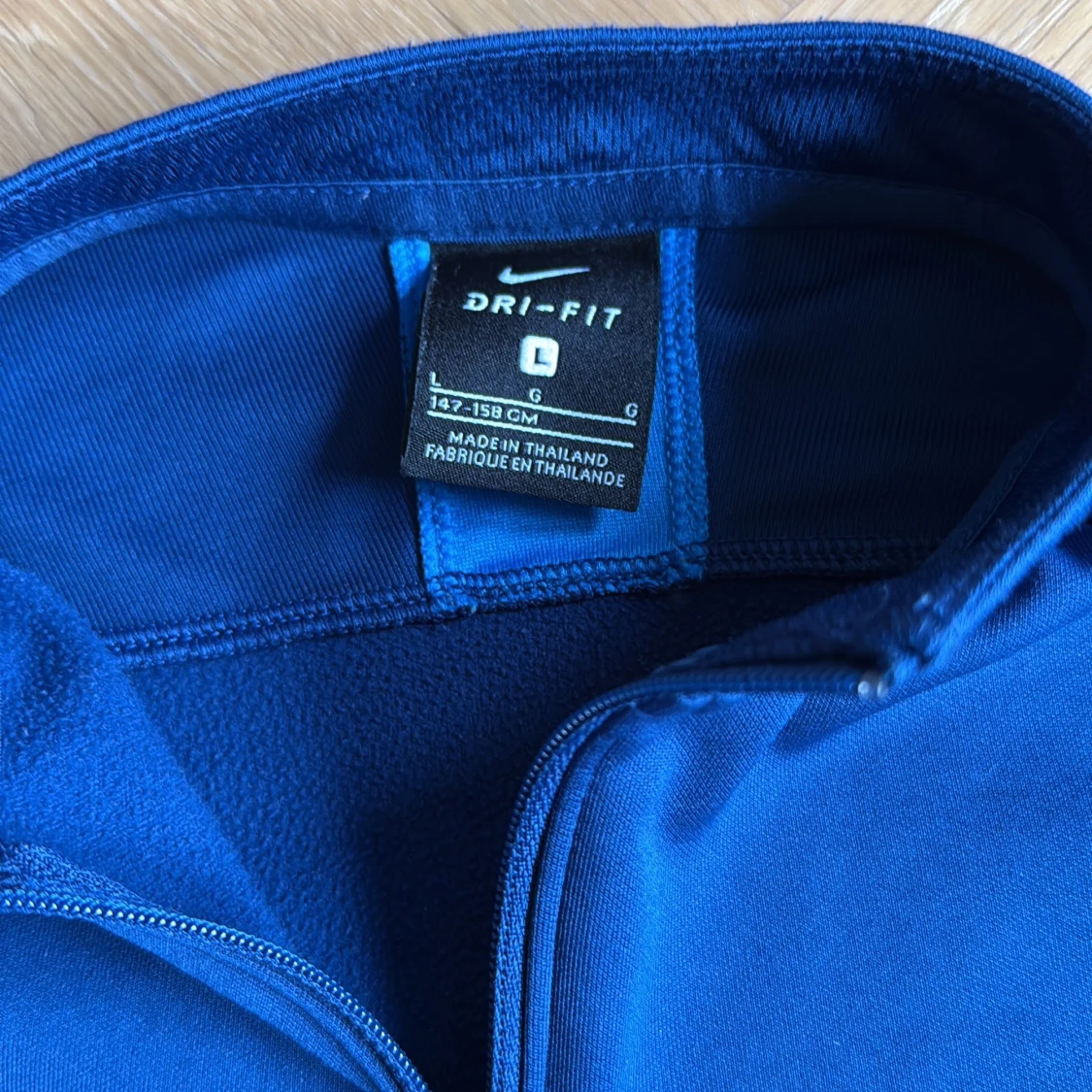 Nike blå Dri-Fit half zip tröja - 1