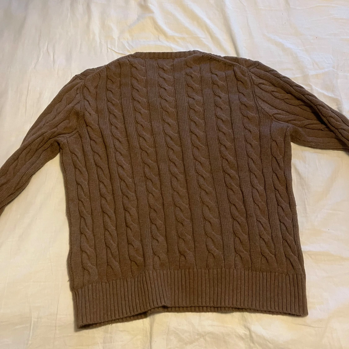 Brun kabelstickad tröja från Polo Ralph Lauren - 4