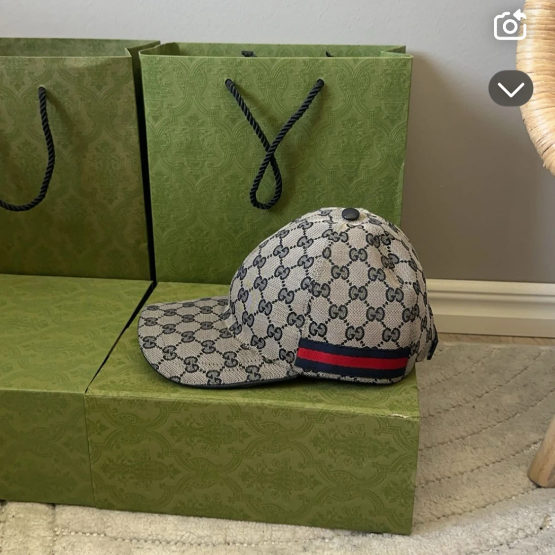 Gucci keps med GG-mönster