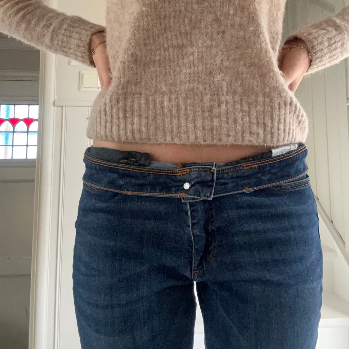 Blå bootcut jeans - 1