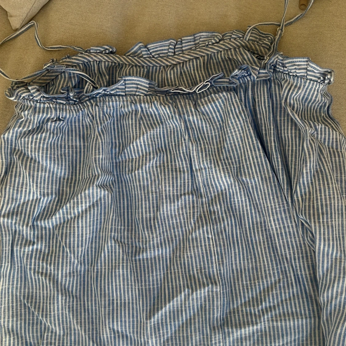 Blå- och vitrandig linnetopp - 2