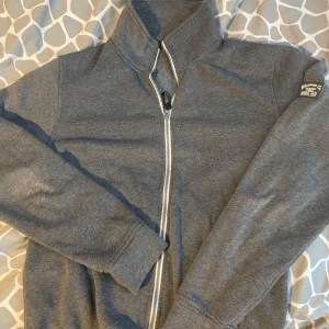Grå fleecejacka från Bluewear - Säljer en grå fleecejacka från Bluewear med dragkedja framtill. Jackan har en hög krage och långa ärmar, perfekt för kyliga dagar. Den är mjuk och bekväm, idealisk för vardagsbruk eller utomhusaktiviteter.