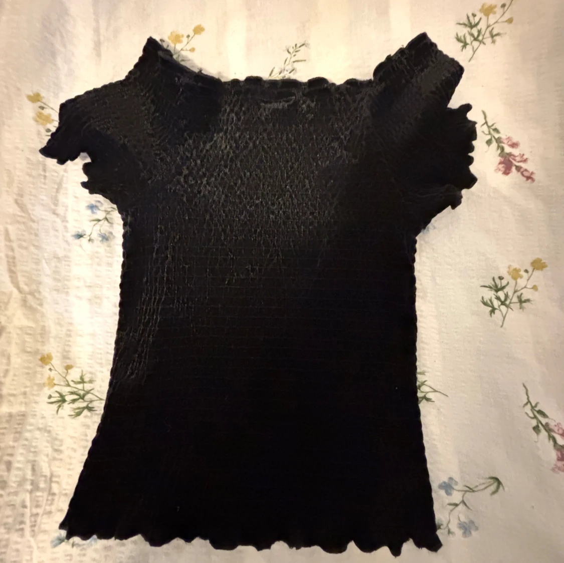 Svart ribbad topp - 3