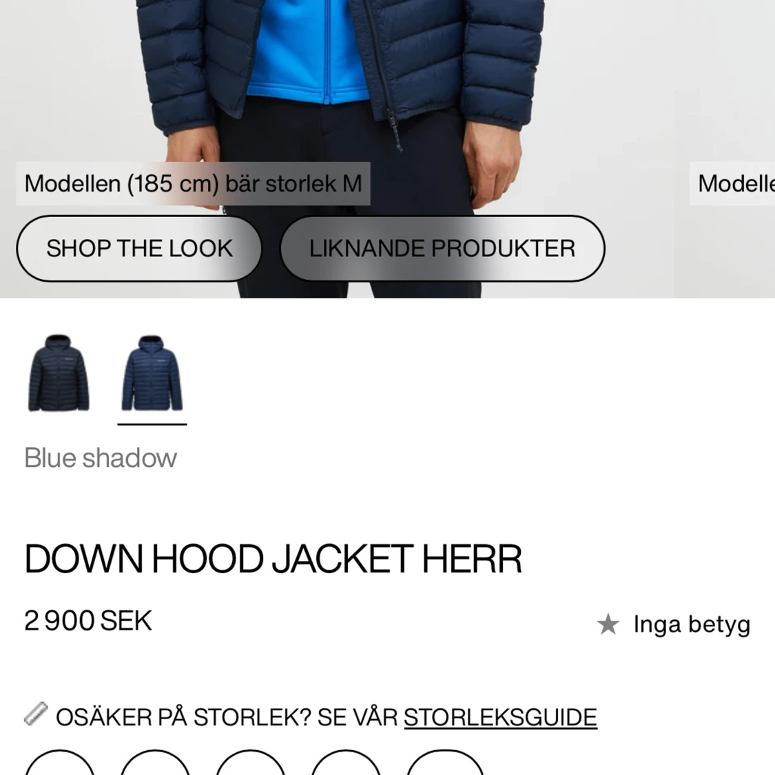 Peak Performance blå dunjacka  - 3