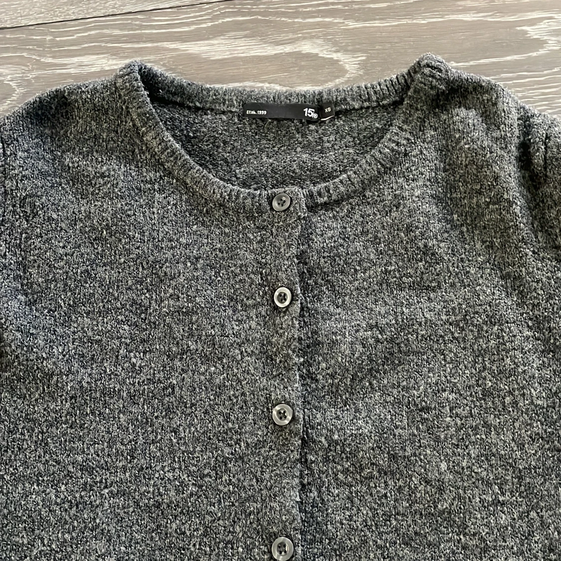 Mörkgrå stickad kofta från 157 - 1