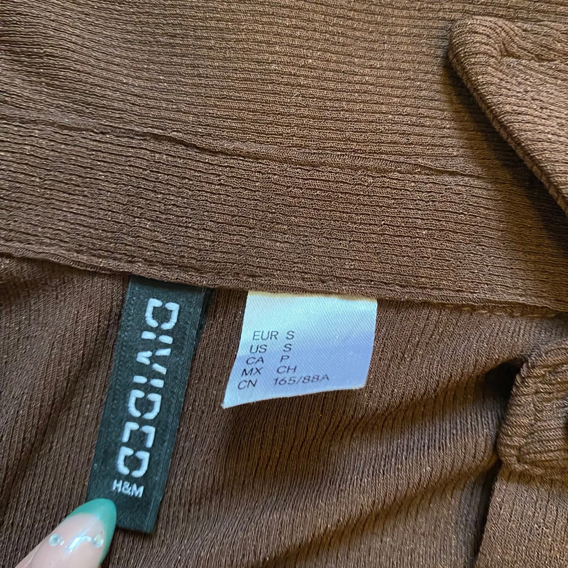 Brun ribbad skjortklänning H&M Divided - 1