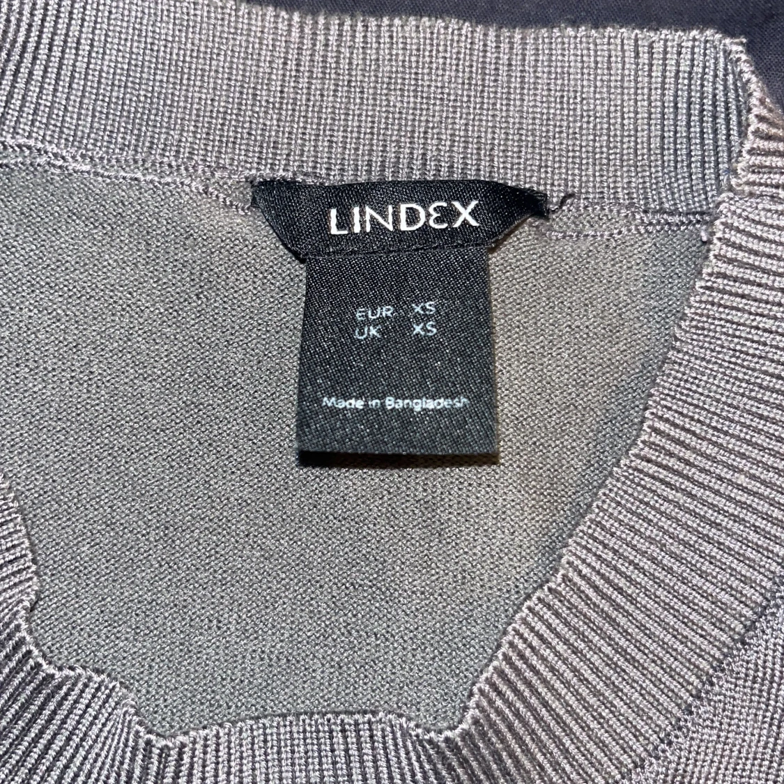 Grå stickad kortärmad tröja Lindex - 1