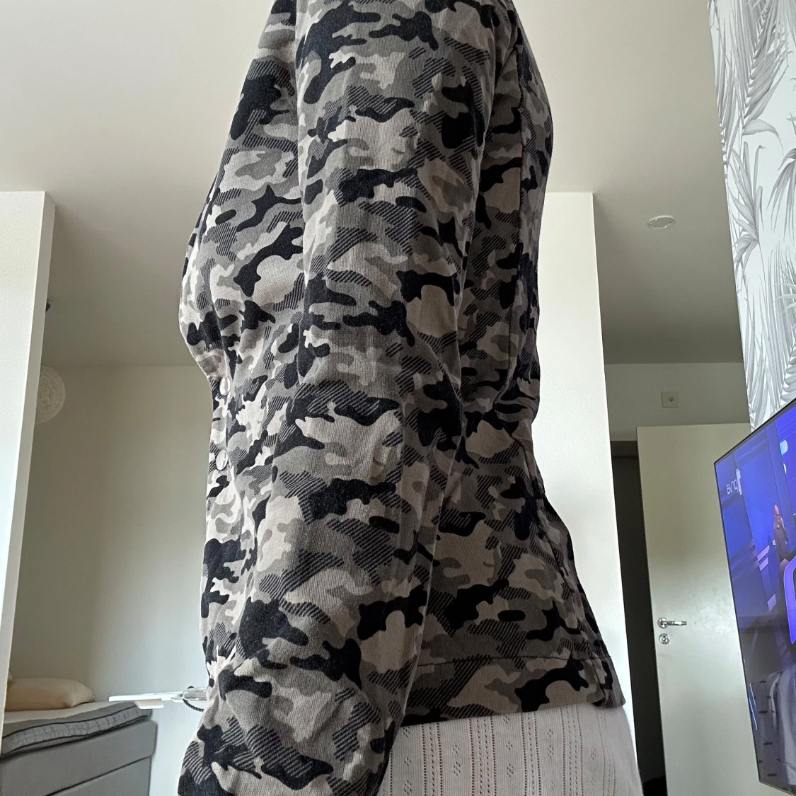 Camouflage kavaj med smal passform - 1