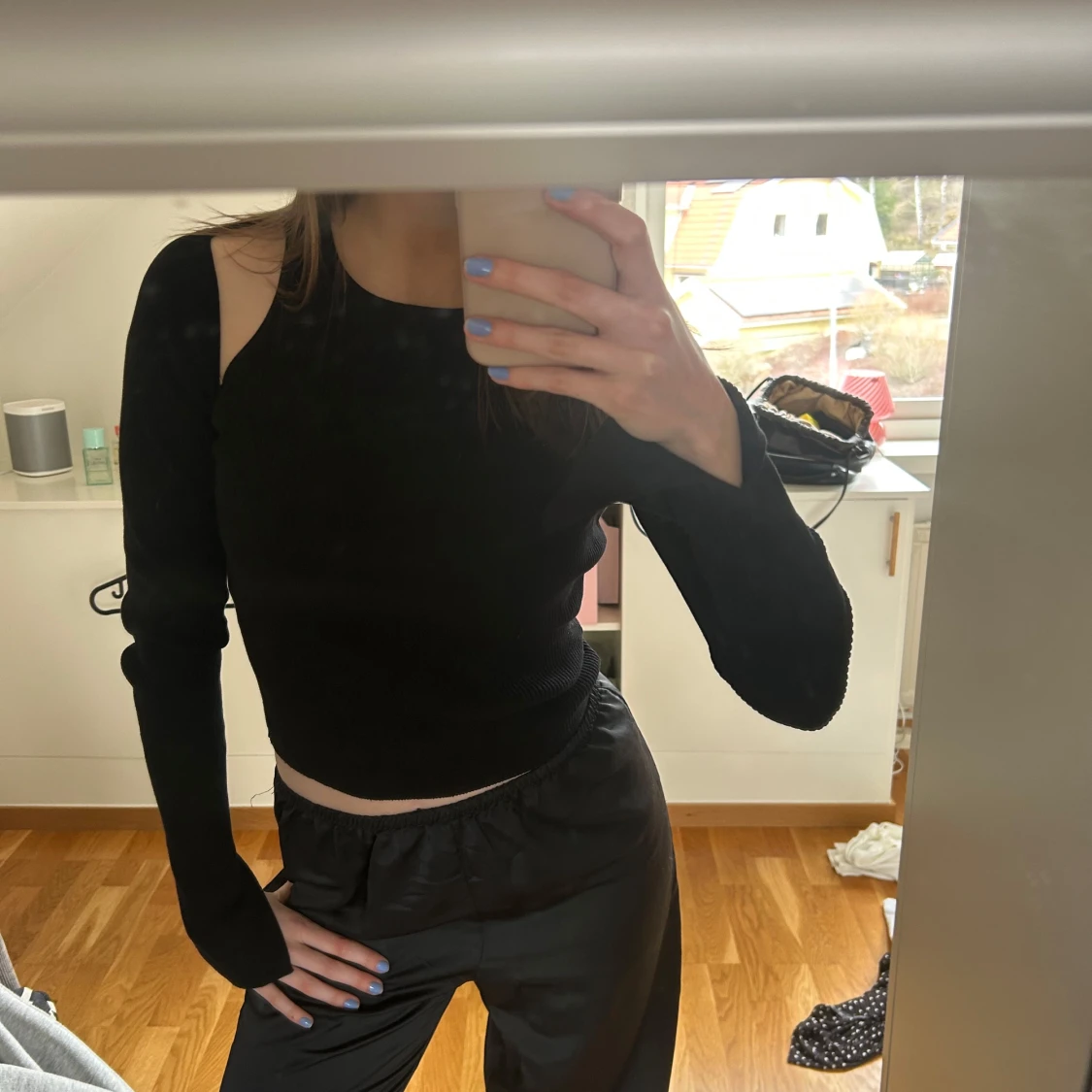 Svart ribbad tröja från Zara