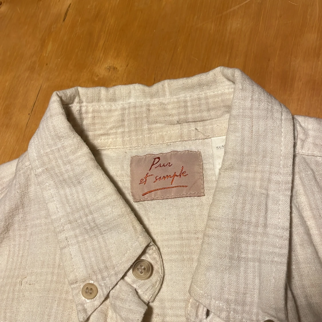 Beige rutig skjorta Pur et Simple - 2