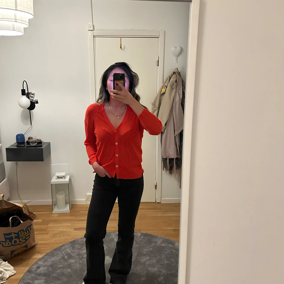 Röd kofta från Calvin Klein 