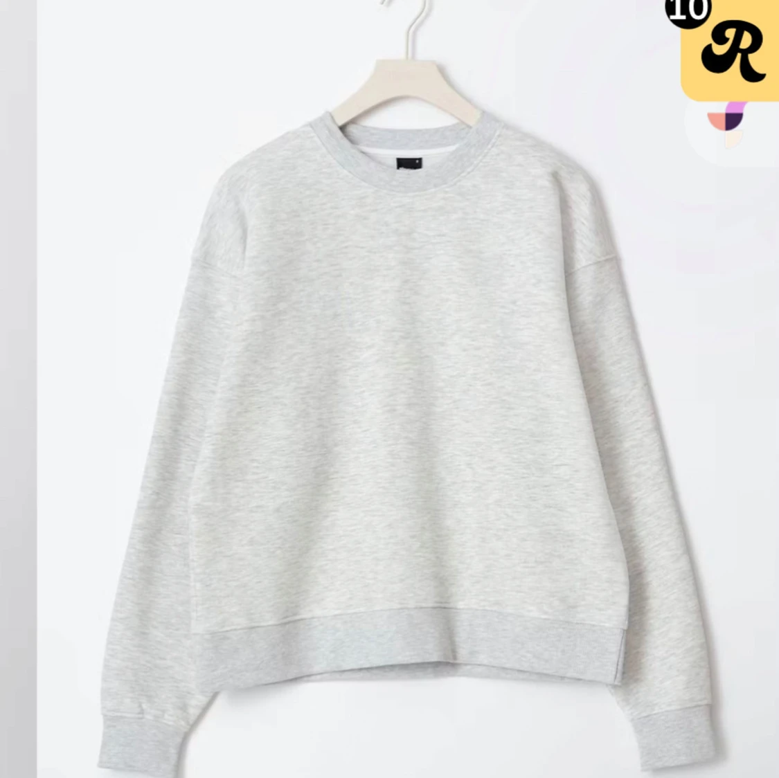 Ljusgrå basic sweatshirt - 1