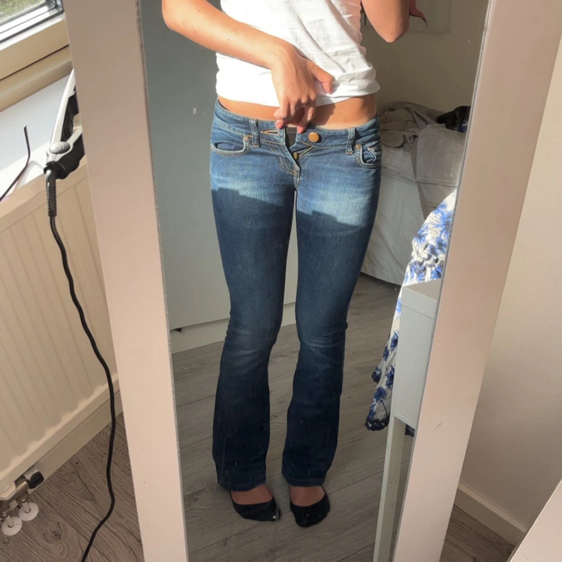 Blå bootcut jeans från LTB  - 3