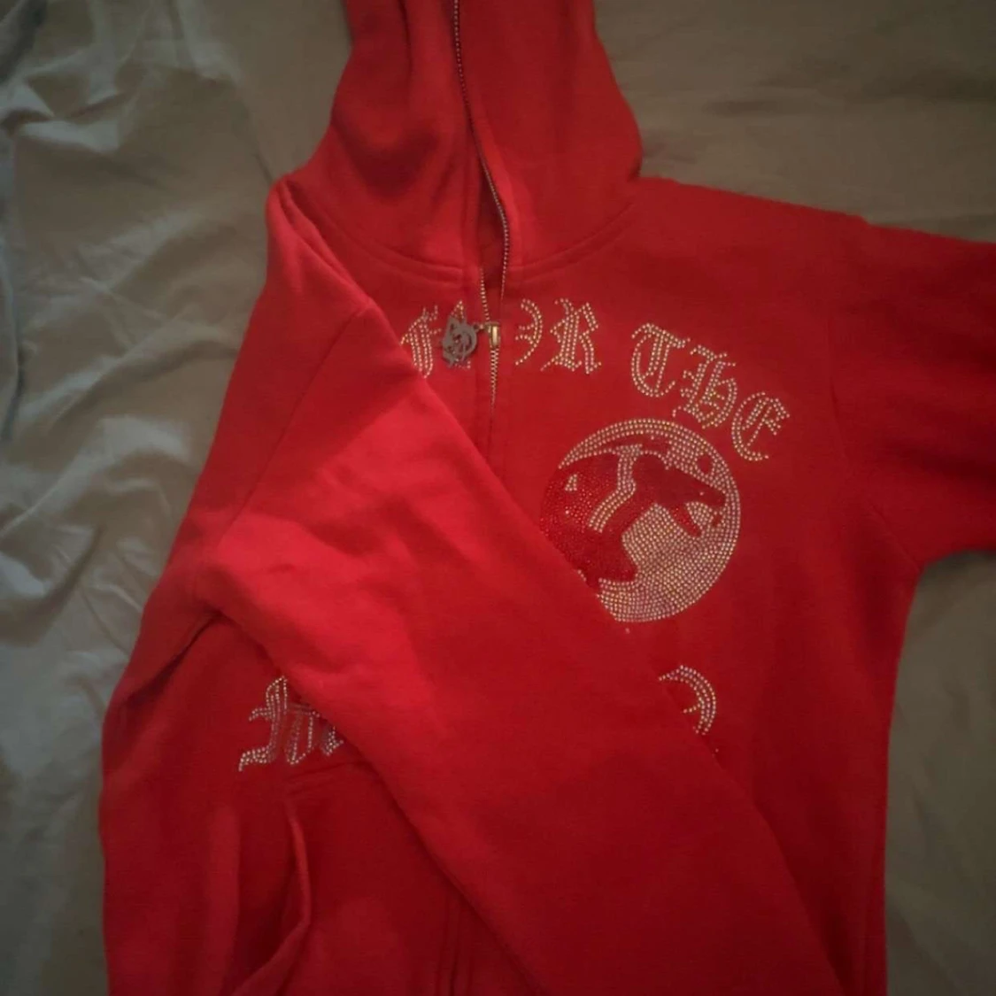 Röd hoodie Aim For The Moon S - 2