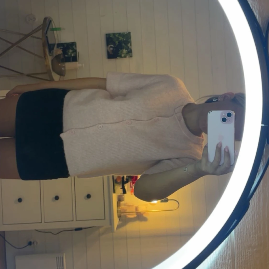 Ljusrosa stickad kofta, aldrig använd  - 1