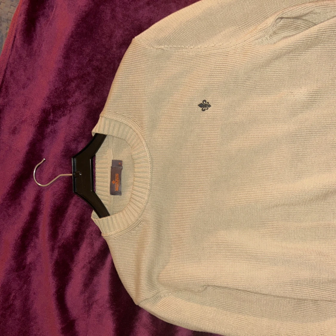 Beige stickad tröja Morris - 1