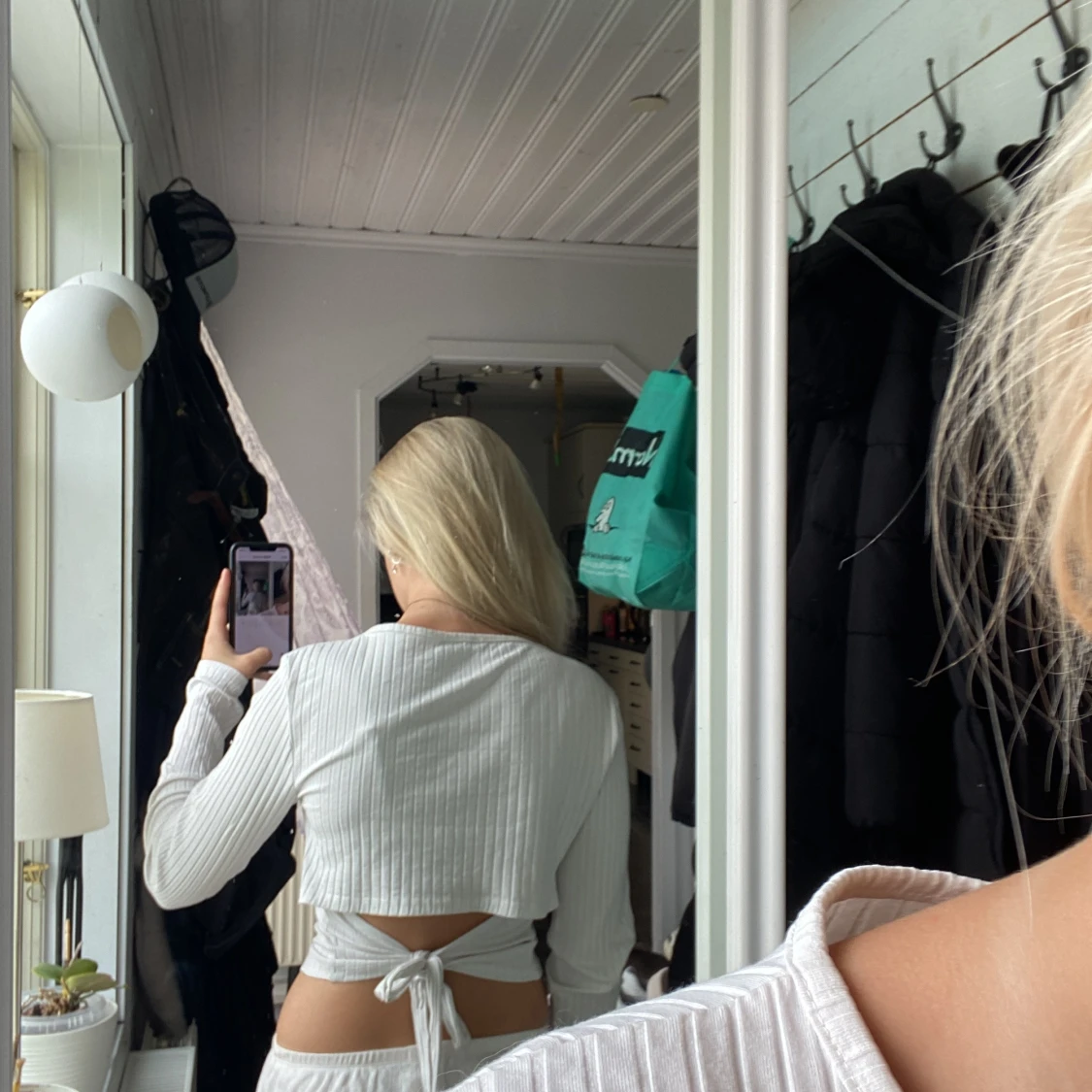 Vit ribbad omlottopp från FB Sister - 3