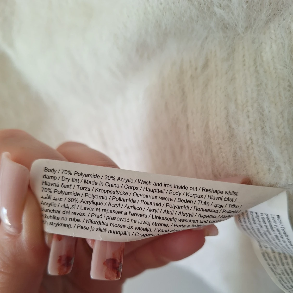 Vit fluffig stickad tröja F&F - 2