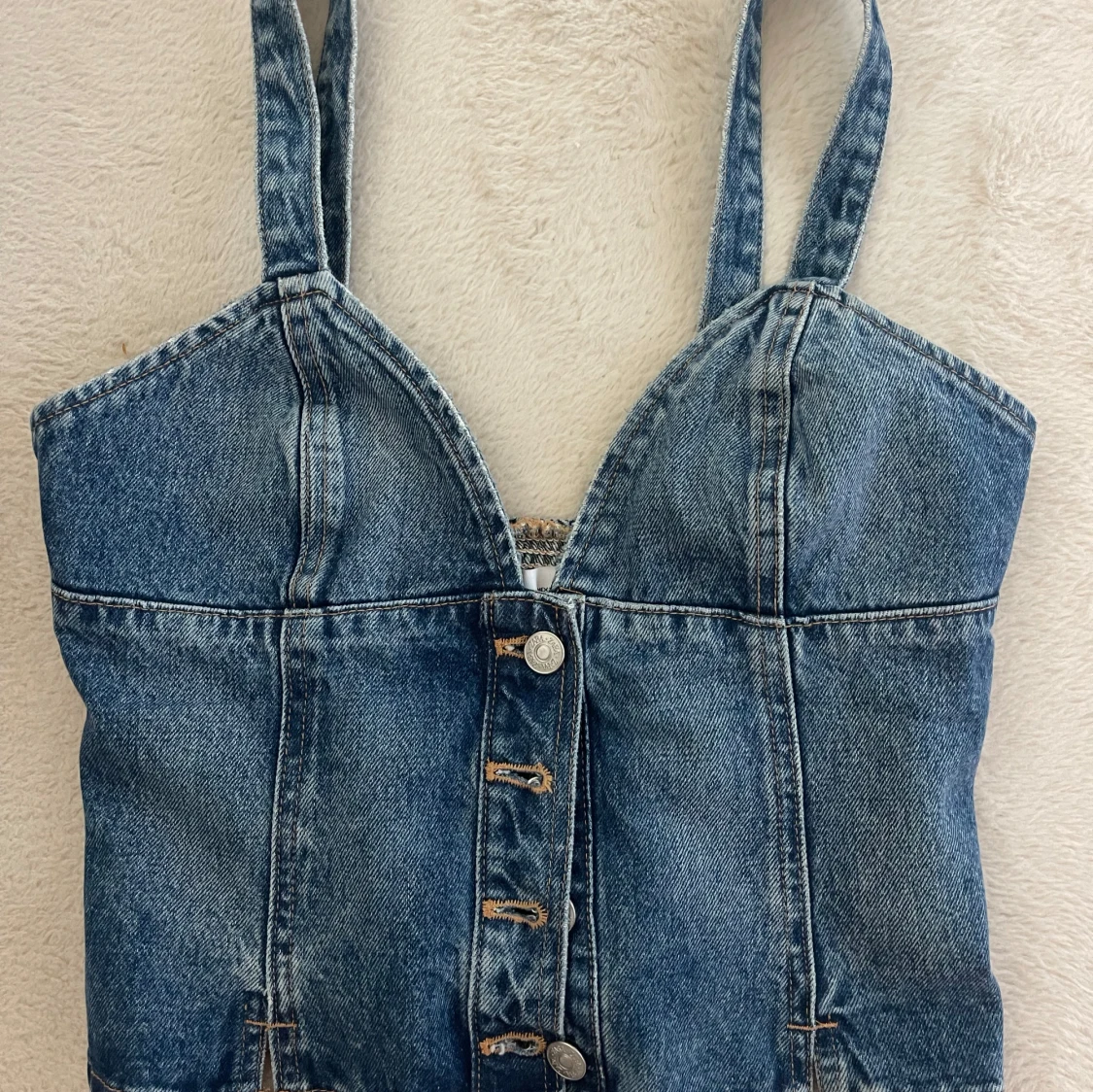 Jeans korsettopp från Zara