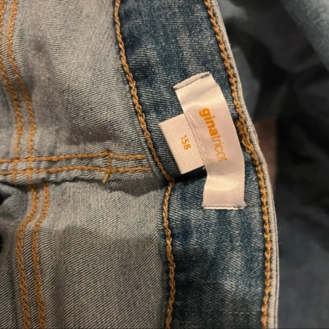 Blå bootcut jeans med ficklock - 4