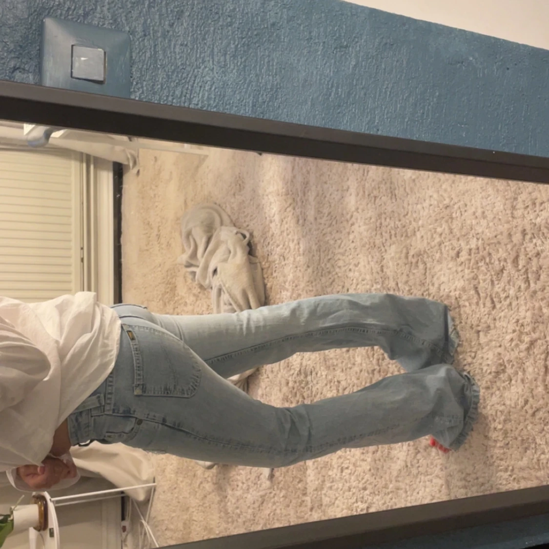 Ljusblå bootcut jeans från lee - 1