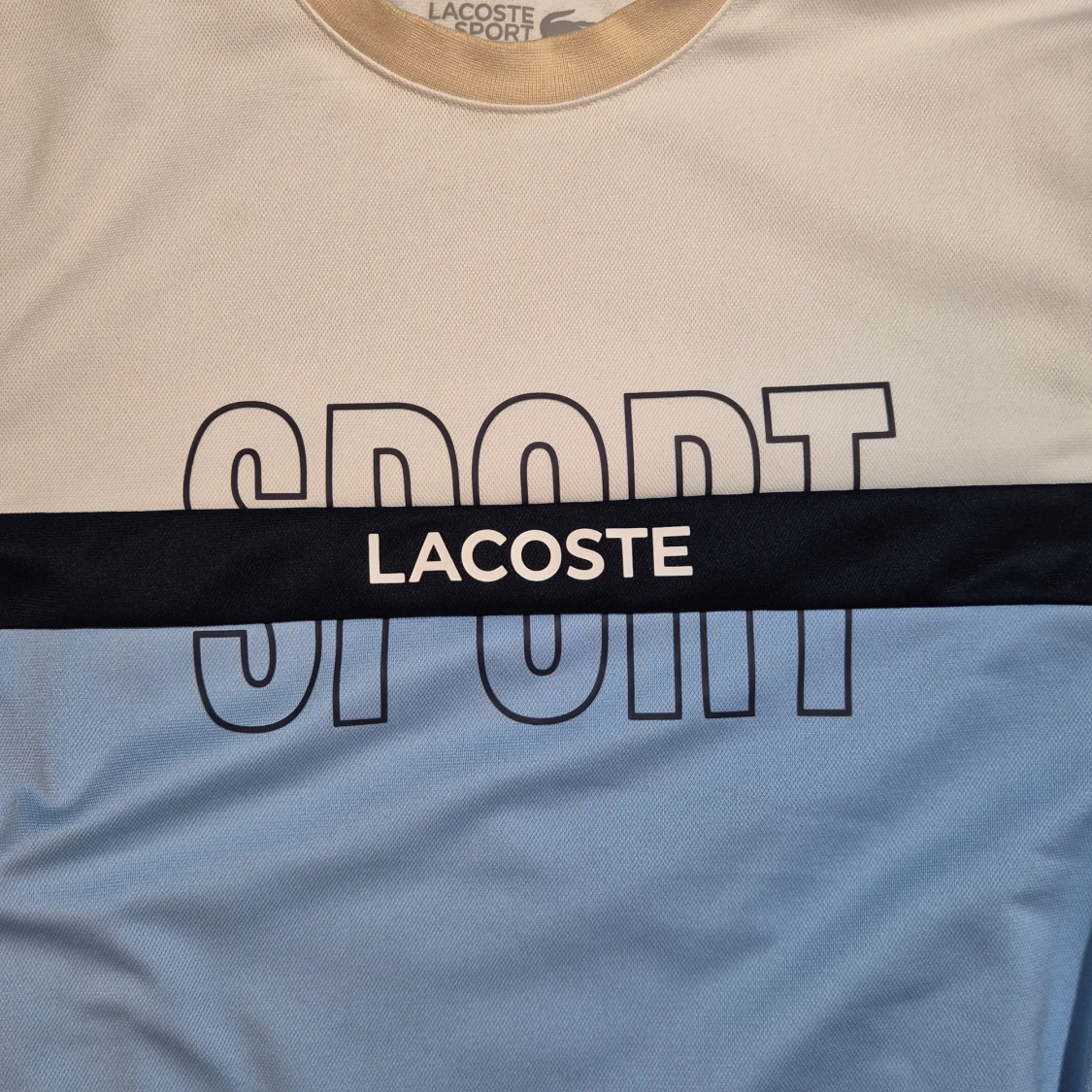 Lacoste Sport sweatshirt i blått och beige - 2