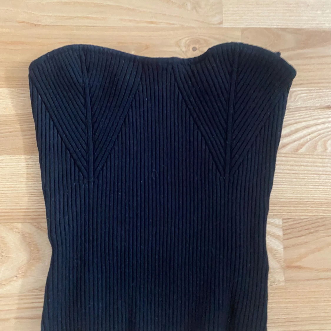 Svart ribbad tubtopp Gina Tricot XS - 3