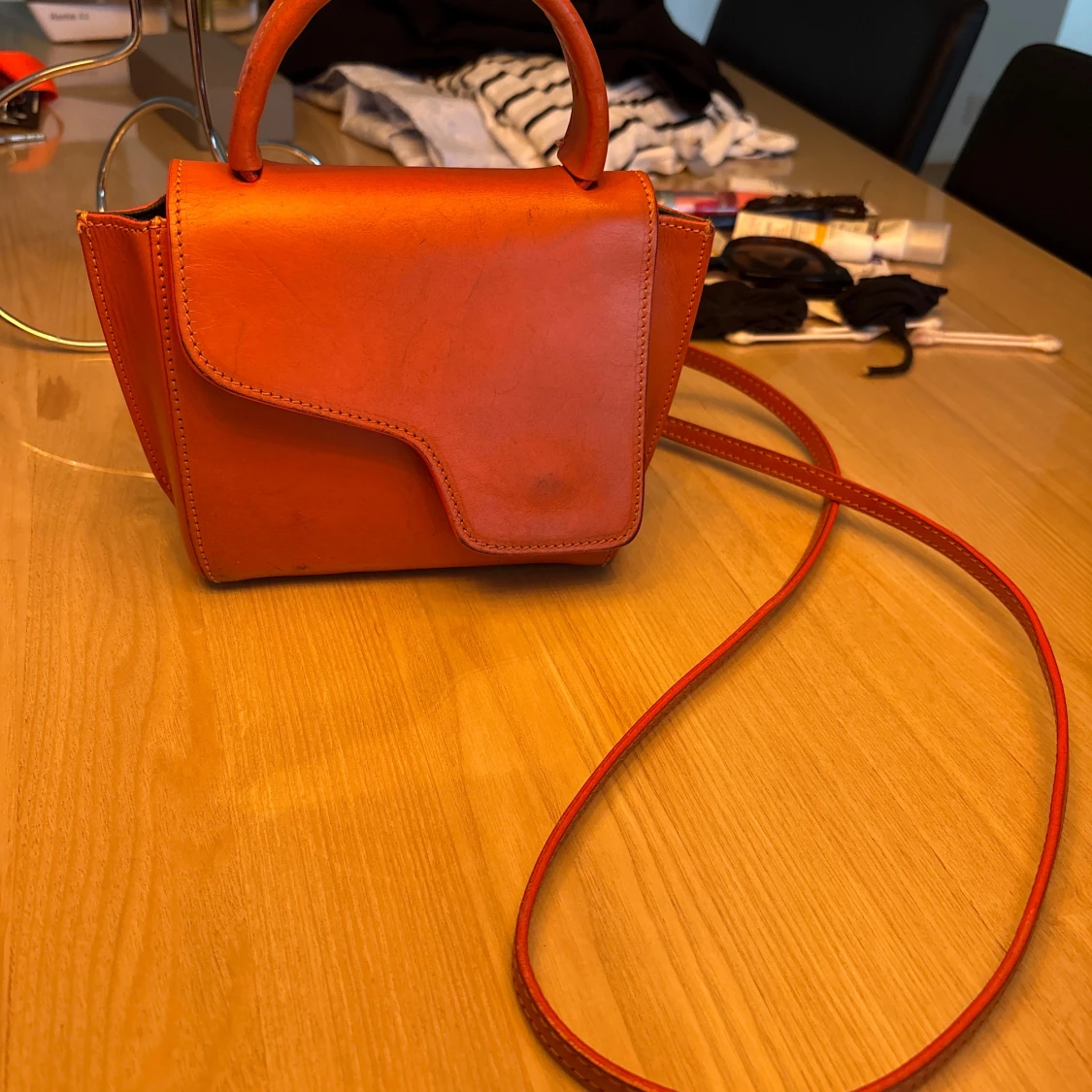Orange handväska från ATP Atelier - 1
