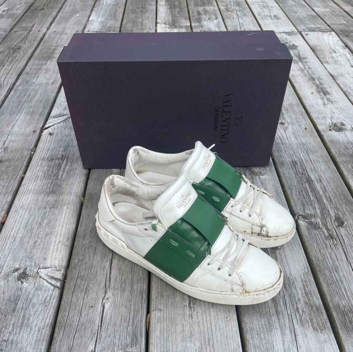 Valentino Garavani Open sneakers vit/grön - 2