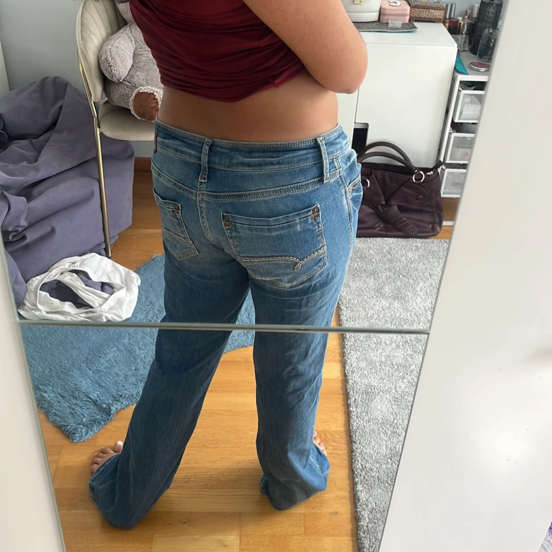 Blå bootcut jeans från Mavi - 1