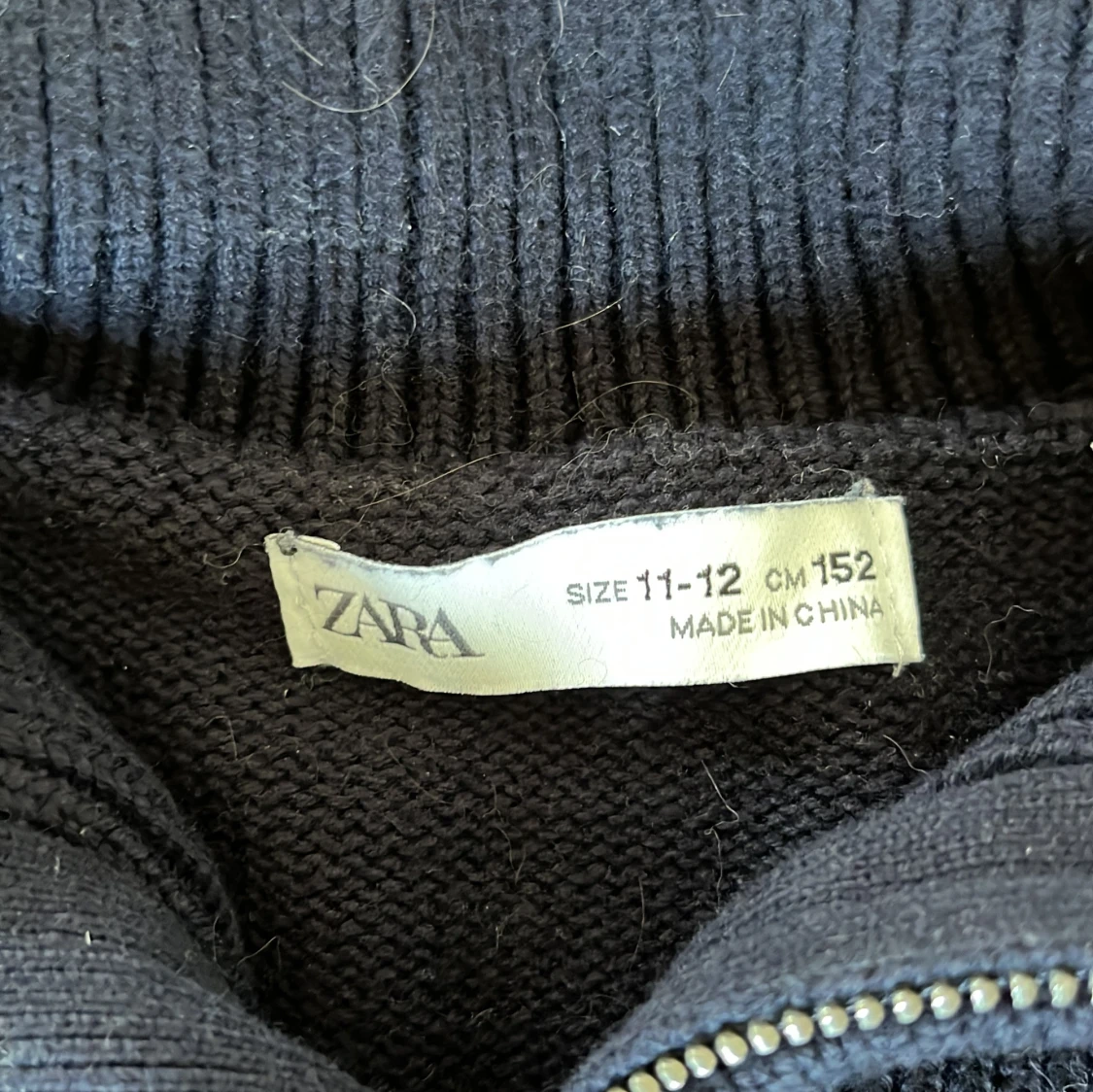 Marinblå randig stickad tröja Zara - 3