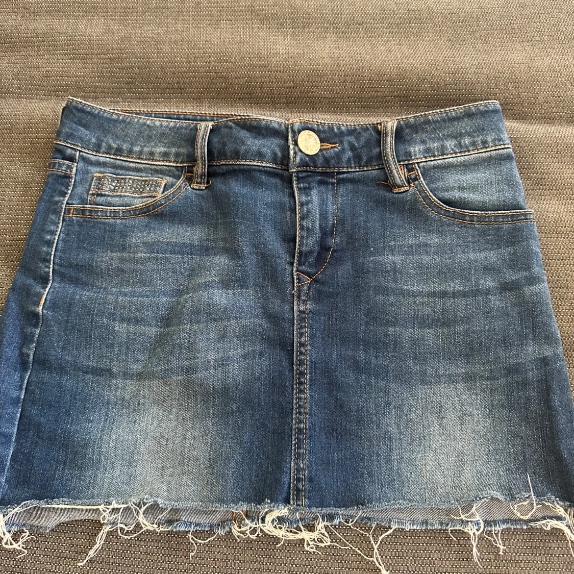 Jeanskjol med paljettdetaljer Morgan