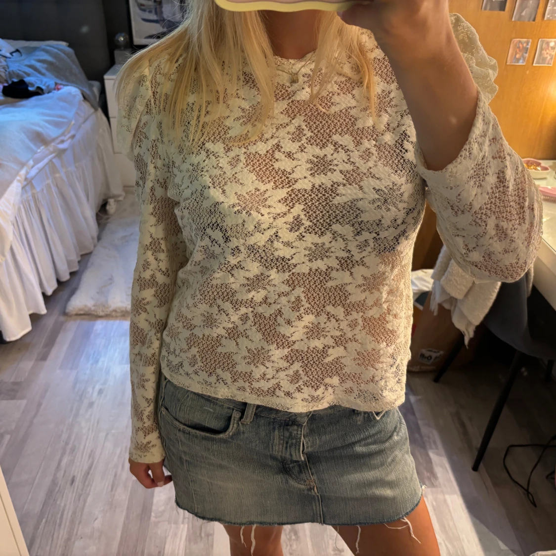 Vit spetsblus från Lindex - 1