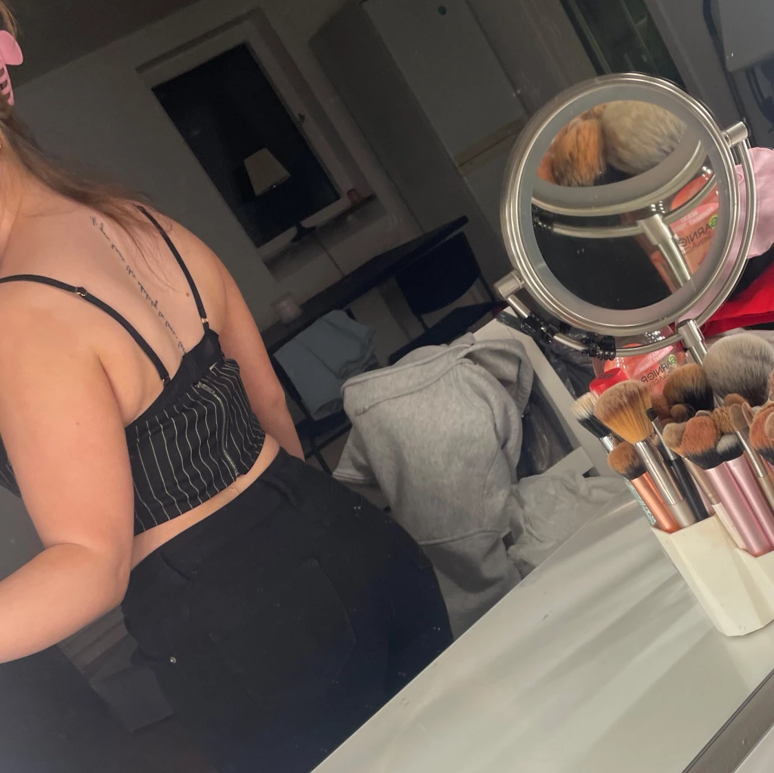 Svart randig tubtopp - 1