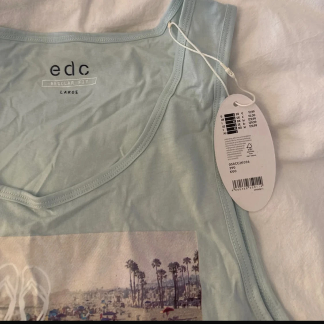 Ljusblå linnetopp från edc - 2