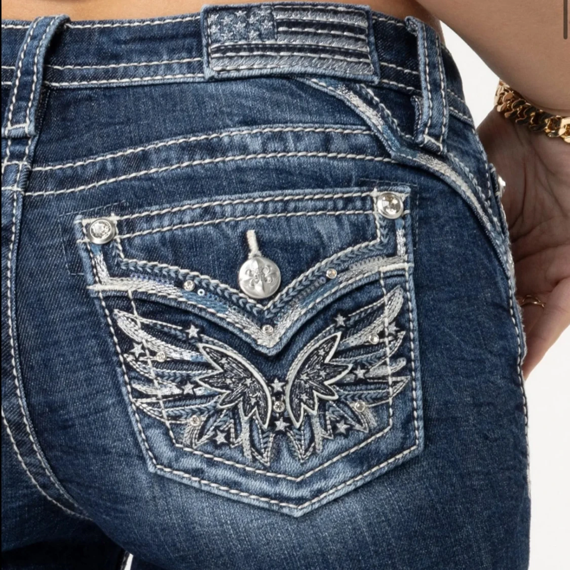 Blå Miss me bootcut jeans - 2